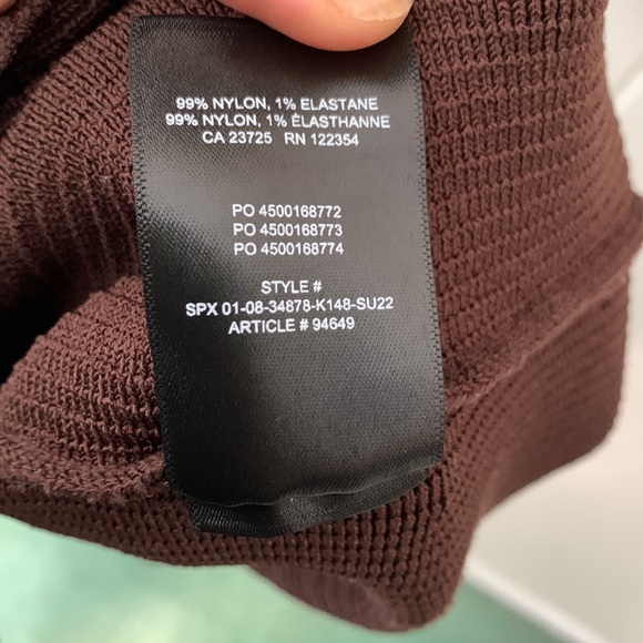 Babaton Aritzia Sculpt Knit Criss Cross Dress Brown Size Small - Picture 7 of 10